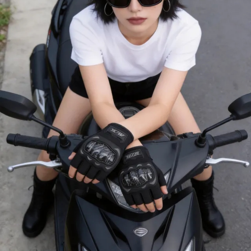 Xxl Motorcycle Gear - VEMAR 하프 핑거 오토바이 장갑 여름
