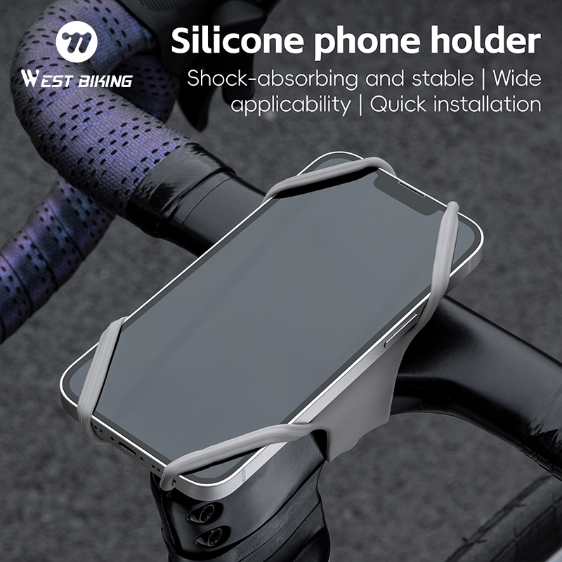 Phone Mount Handlebar - 웨스트 바이킹 범용 실리콘 자전거 폰
