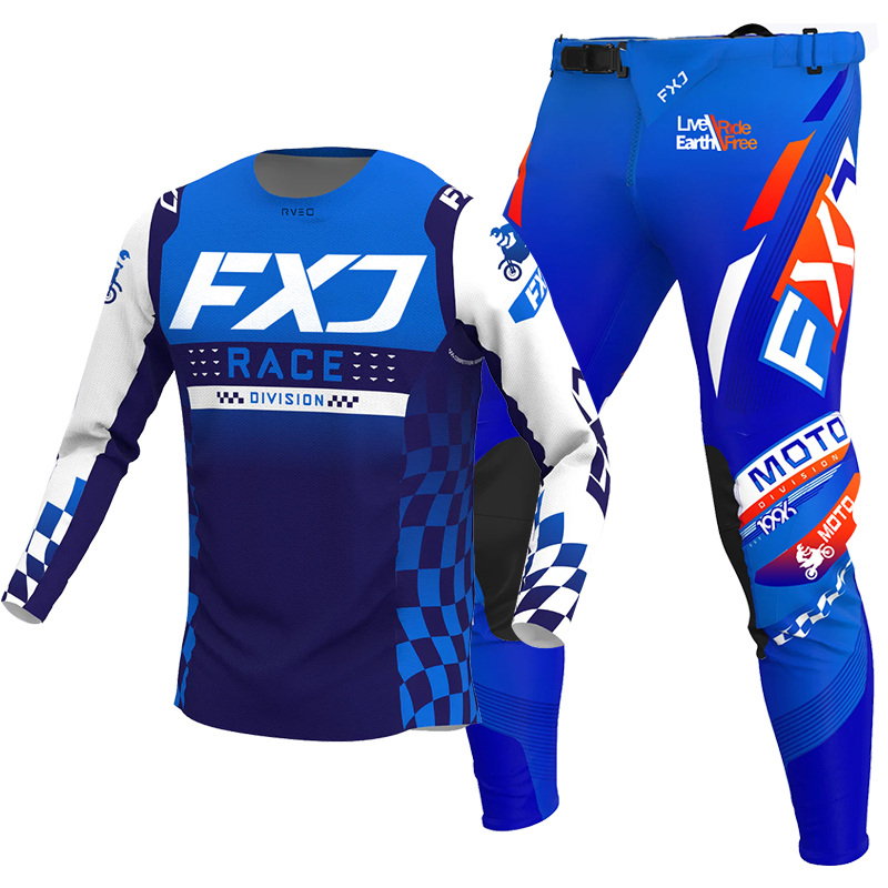 Motorcycle Gear Blue - 2025 FXJ 모토크로스 저지 및 팬츠