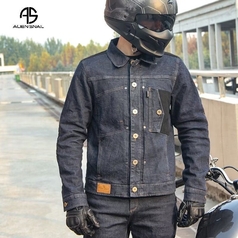 Motorcycle Gear Blue - 레트로 오토바이 청바지 블루 라이딩 진