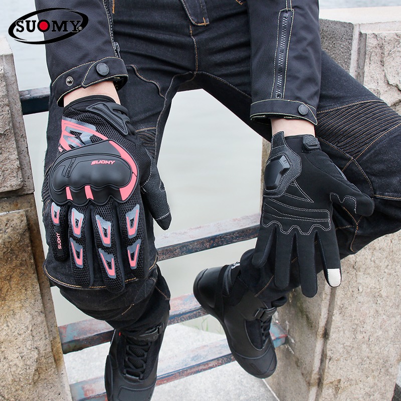 SUOMY 통기성 레이싱 오토바이 장갑 핑크 풀핑거 미 - Xxl Motorcycle Gear 리뷰 및 가격
