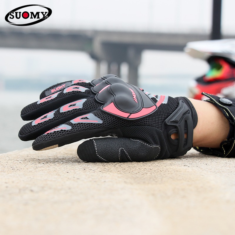 SUOMY 통기성 레이싱 오토바이 장갑 핑크 풀핑거 미 - Xxl Motorcycle Gear 리뷰 및 가격